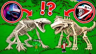 JJ and Mikey Found SKELETON PRINT of INFECTED SEA and INFECTED SKY in Minecraft ?!