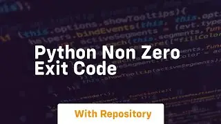 python non zero exit code