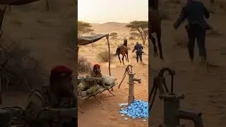 Trump standing in desert. Ibrahim Traore sleep in desert Comedy scene 😸 #funny #shortsfeed #satire
