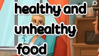 Dialogue between two friends about healthy and unhealthy food