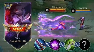 WHEN GLOBAL CHOU TRIED THIS FULL ONE SHOT BUILD TRICK AGAINST BUFFED HERO (easy oneshot)