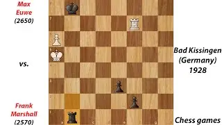 Max Euwe vs. Frank Marshall | Bad Kissingen (Germany) 1928 | Chess games