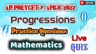 ap polycet & aprjc 2022 | progressions practice |mathematics| #appolycet2022 #aprjc2022 #iqacademy