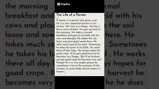 The life of a farmer paragraph all class #paragraph #paragraphwriting #paragraphreading #application