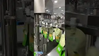 A versatile spout pouch squeeze pouch filling capping machine is ideal for jelly  #packagingmachine