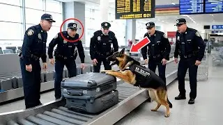 Un perro polic&iacute;a muerde una maleta en el aeropuerto &ndash; &iexcl;Segundos despu&eacute;s, silencio absoluto!