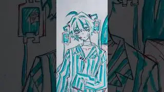Hospital Miku and #loveward Miku! #初音ミク #vocaloid #hatsunemiku #art #drawing #sketchbook #sketch