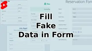 Fill Fake Data in Forms #shorts