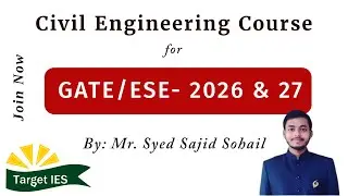 Civil Engineering course for GATE/ESE- 2026 & 27 | Target IES