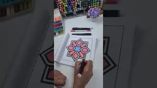 Aesthetic Pink & Purple Geometric Coloring | Arabesque Short |  #coloringadventure #coloring #art