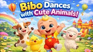 Bibo Dances with Cute Animals 🐮🐥🐑 | Fun Kids Song