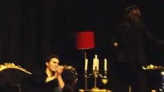 Torrey DeVitto and Paul Wesley dancing Samba