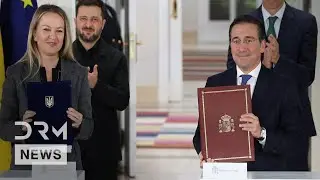 Spain & Ukraine Sign HISTORIC Military & Aid Agreement Against Russia at Moncloa Palace | AC1N