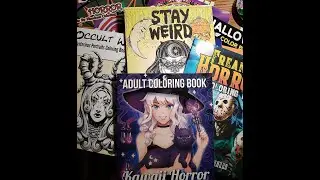 My Spooky Scary Horror Halloween Adult Coloring Book Collection Part Two! Finale!