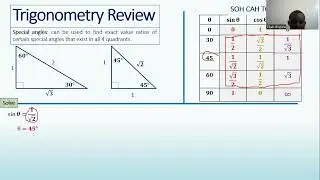 Trigonometry Special Angles, 0, 30, 45, 60 and 90 from right angle triangles| Practise Questions