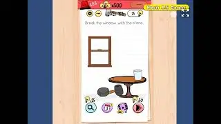 Brain Test Level 153 Break the window with the stone  Walkthrough