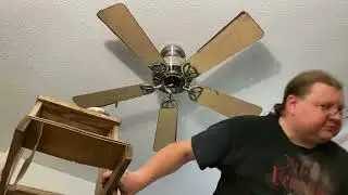 Ceiling fan install job at my bandmate's house