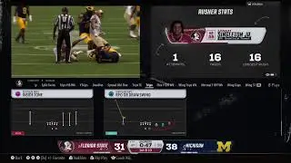 NCAA 26 Online Dynasty Gameplay: Rose Bowl Florida State vs. Michigan