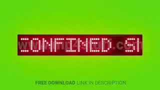 Confined Space Scrolling Red Dot Matrix LED Text Animation on Green Screen Seamless Loop