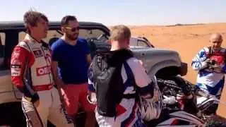 Marek Dabrovski training for Dakar with VVi Rally Team in a desert in UAE
