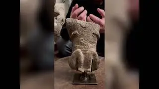 Iron Age Seated Stone Warrior 9th-6th Century BC