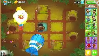 Bloons TD 6 - All for One and One for One Achievement Gameplay Tutorial (Easy win without selling)