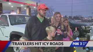 Wet snow creates hazardous highways for post-Thanksgiving travelers
