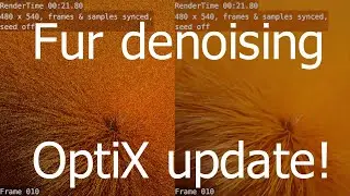 Blender fur denoising test. OptiX update!