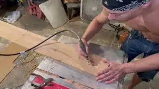 Carving a Wood Spirit Nose for Birdhouse