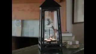 Twirling Angel Metal Glass Lantern - Plow & Hearth