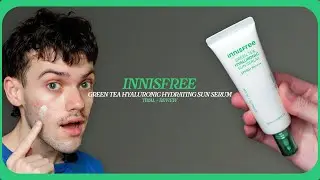innisfree green tea hyaluronic hydrating sun serum | trial + review