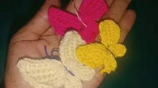 কুশিকাটার প্রজাপতি বানানোর সহজ নিয়ম///  How to make crochet butterfly with easy pattern @@@