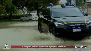 A Senigallia strade e scantinati allagati per il maltempo