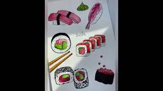 food item cute drawing ideas 🍒🎀✨#askme #cute #love #thingstodraw #printrest