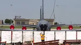 Hangar construction for new refueling tankers at McConnell AFB