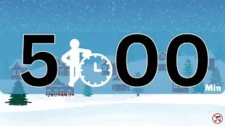 5 Minute Timer for Sleep 😴 | Cozy Winter Night Background