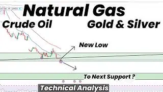 Natural Gas Made New Low | Heading Next Support ? | Gold | Silver | Crude Oil | Technical Analysis