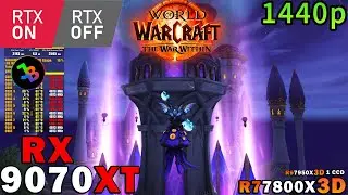 World Of Warcraft The War Within | RX 9070 XT | Sim. R7 7800X3D | Max Settings | Ray Tracing | 1440p