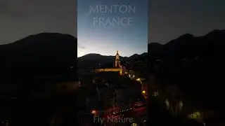 Epic Menton sunset #france #menton #drone #nightflight #shorts #flynature #frenchriviera #monaco