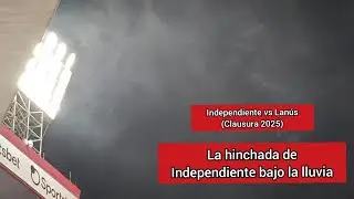 La hinchada de #Independiente bajo la lluvia