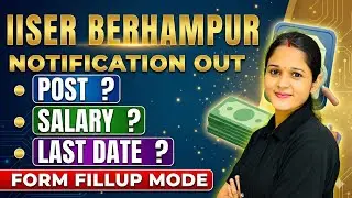 IISER Berhampur Recruitment 2026 | Post Salary & Last Date | nursing job Notification Out! 📢 | nurse