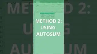 3 ways to Sum up values in Excel | #exceltrick #learnexcel #shorts #howto #microsoft #exceltips