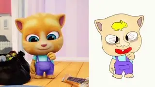 Laugh with My Talking Tom 2 Funny drawing meme -Try not To laugh 😂