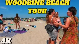 4K Walking Tour | Woodbine Beach Toronto&ndash; Lakeside  on Lake Ontario Canada