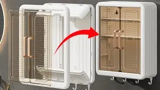 How to Assemble Wall Mounted Storage Cabinet - 3 Tiers Rack | Bathroom-Kitchen Cabinet