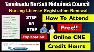 How To Complete CNE Course  credit HoursBy Using Free Platform/Nursing Registration Tamil -Aastrika