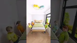 Reena's built an expensive and luxurious bedroom for her classmate || 3D Animation || #shorts