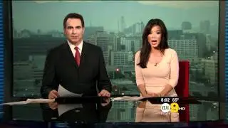 Sharon Tay 2011/07/21 8pm KCAL9 HD; Tight pink dress