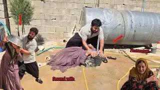 Life in turmoil: The husband's attack on his second wife, which has caused first wife to not return.