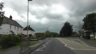 Driving On High Street, Synehurst & Badsey Road, Badsey, Evesham, Worcestershire, UK 22nd June 2013